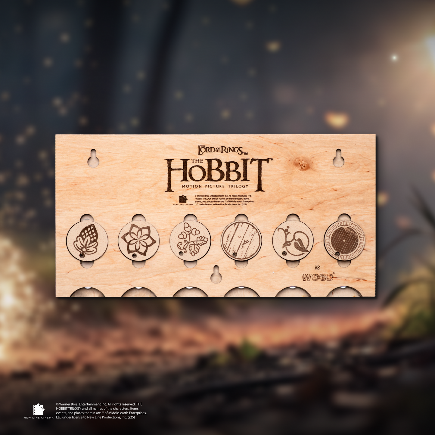 The Lord of the Rings wall art with personalized keychains