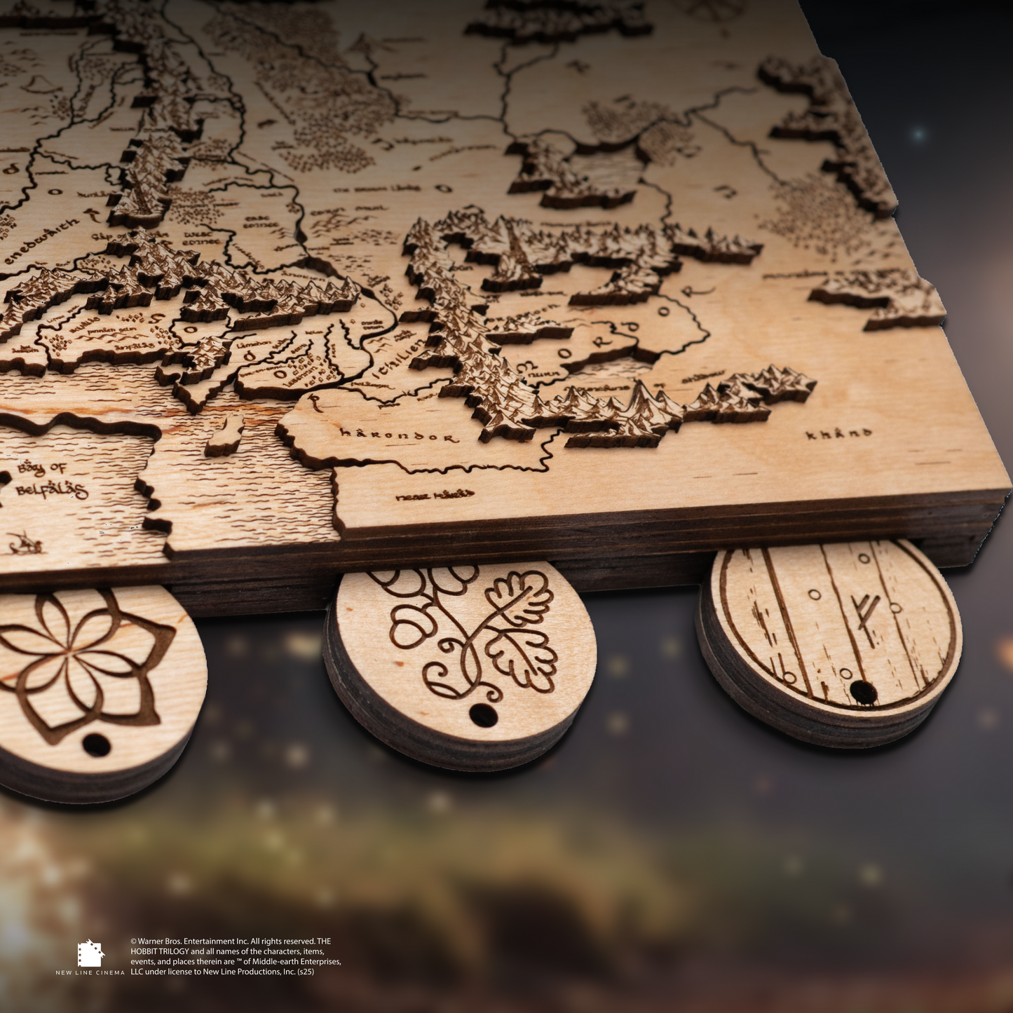 Natural wood LOTR decor for fan-inspired home design