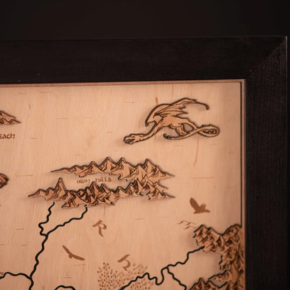 Touch-control wooden lamp doubles as immersive fan artwork